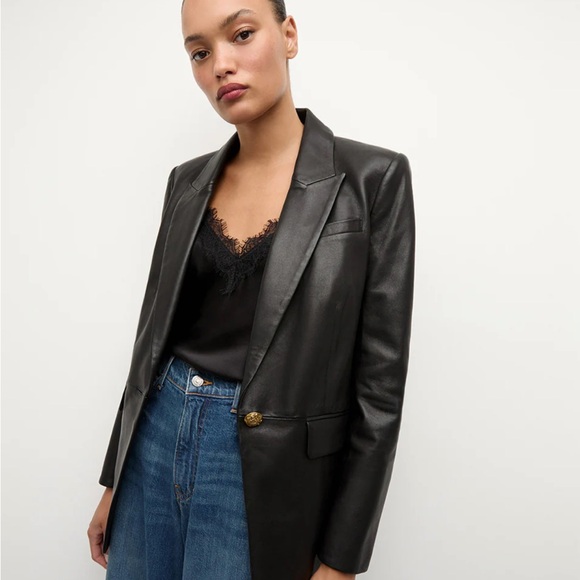 Veronica Beard Vega Leather Dickey Jacket - Picture 5 of 8